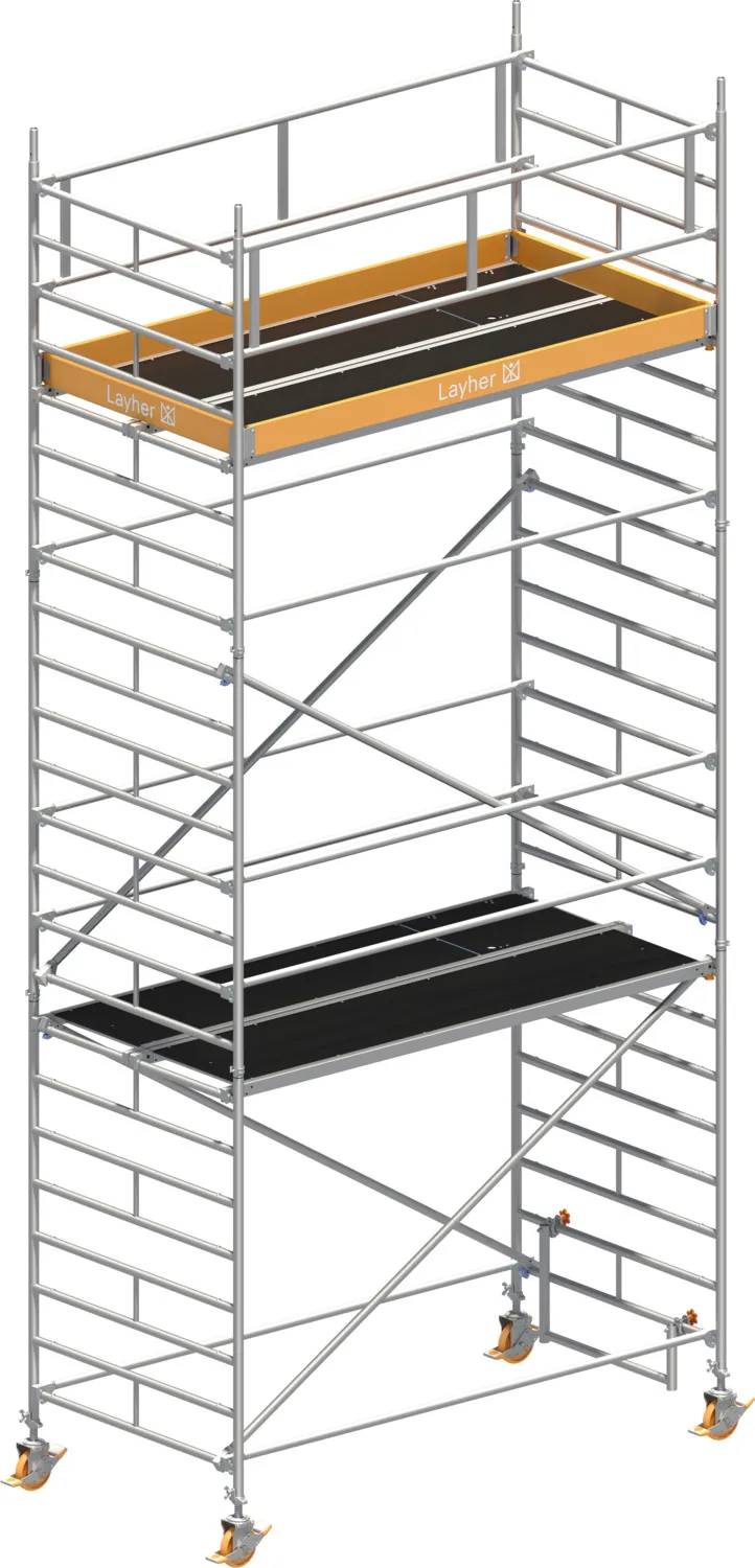 Layher Fahrgerüst Uni Breit Typ: 2105 | SH: 5,2 m / AH: 7,20 m