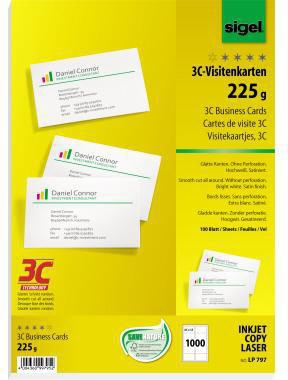 SIGEL Visitenkarte 3C LP797 85x55mm 1.000 St./Pack.