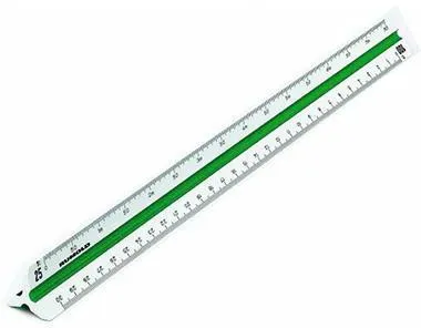RUMOLD Dreikantmaßstab 150/6/30 Vermessung 6 30cm Kunststoff weiß