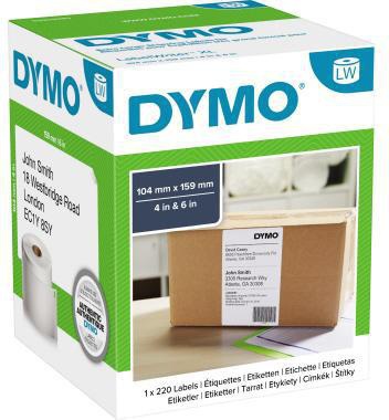 DYMO Versandetikett S0904980 104x159mm weiß 220 Etik./Rl.
