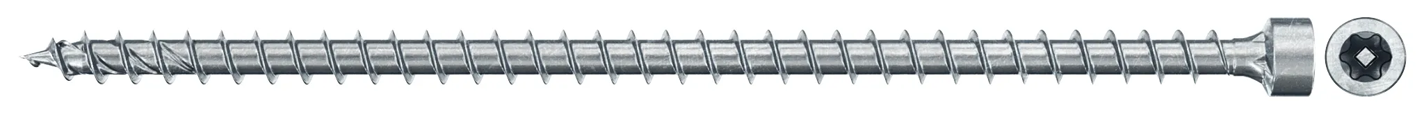 fischer Vollgewindeschraube PowerFull II CHTF 6,0 x 140 BC 100 Zylinderkopf mit Innenstern TX Vollgewinde galvanisch verzinkt, blau passiviert