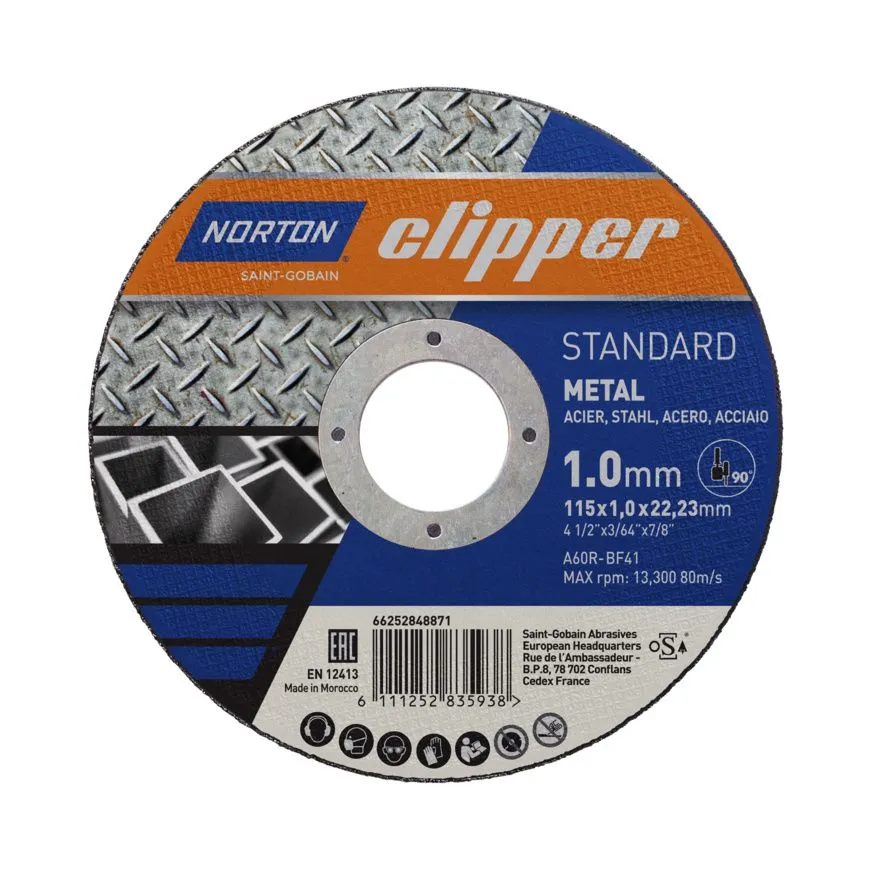 Norton Clipper STANDRAD Trenn- & Schruppscheibe METALL-INOX Typ 41