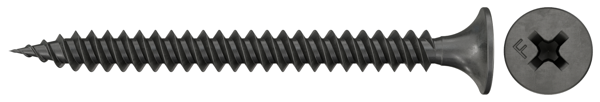 fischer Schnellbauschraube 3,9 x 55 Trompetenkopf, Feingewinde, Kreuzschlitz PH, schwarz phosphatiert