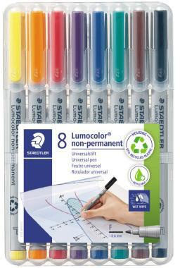 STAEDTLER Folienstift Lumocolor 316 WP8 0,6mm sortiert 8 St./Pack.