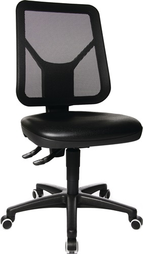 Arbeitsdrehstuhl Polyurethanschaum schwarz TOPSTAR