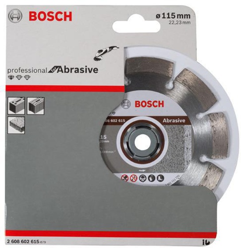 Bosch Diamanttrennscheibe Standard for Abrasive D.115mm Bohrungs-D.22,23mm gelasert