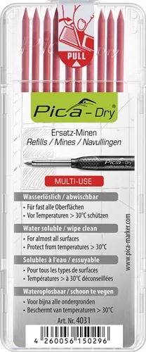 Minenset Pica-Dry 10x rot feucht abwischbar 10 Minen/Set