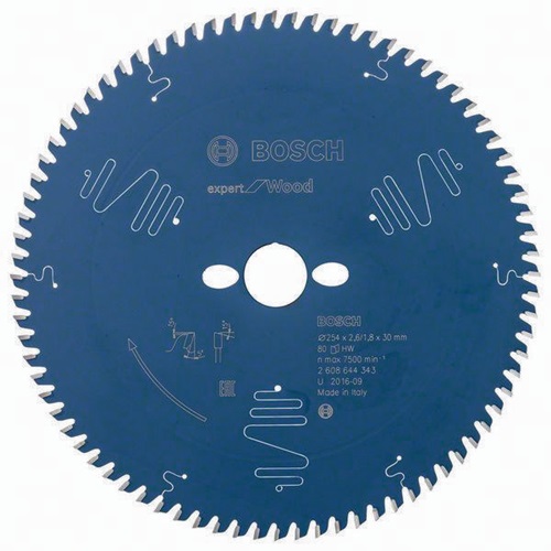 Bosch Kreissägeblatt AD 254mm Z.80 WZ Bohr.30mm Schnitt-B.2,6mm HM 