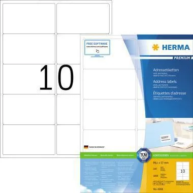 HERMA Etikett PREMIUM 4268 99,1x57mm matt ws 1.000 St./Pack.