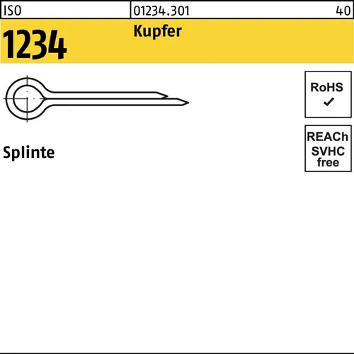 Splinte ISO 1234 3,2x 20 Kupfer 100 Stück