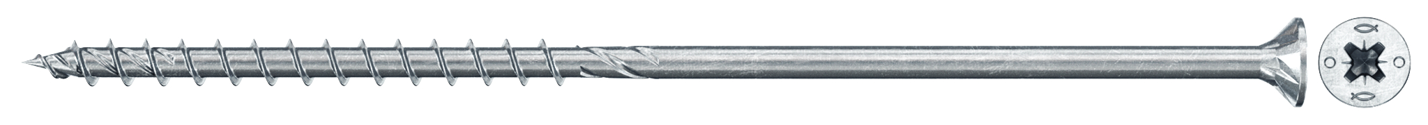 fischer PowerFast FPF II CZP 6,0 x 200 BC 25 Senkkopf mit Kreuzschlitz PZ Teilgewinde galvanisch verzinkt, blau passiviert