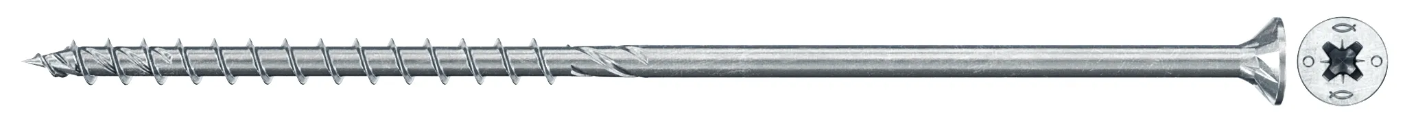 fischer PowerFast FPF II CZP 6,0 x 200 BC 100 Senkkopf mit Kreuzschlitz PZ Teilgewinde galvanisch verzinkt, blau passiviert