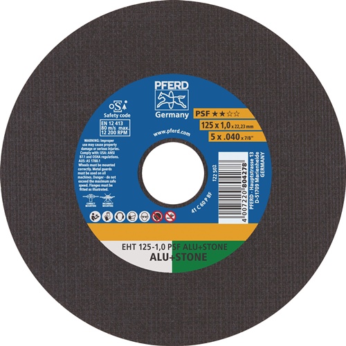 Trennscheibe EHT PSF ALU+STONE D125x1mm ger.Bohr.125mm PFERD