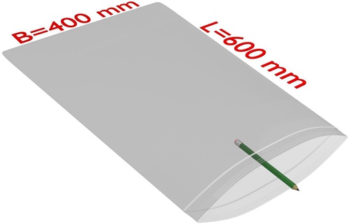Druckverschlussbeutel Maße 400x600mm Stärke 90µ PE transparent TRANSPAK