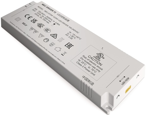 LED Konverter 100-240 V/AC 12+24V DC L.210mm 60/72 W weiß glatt L&S