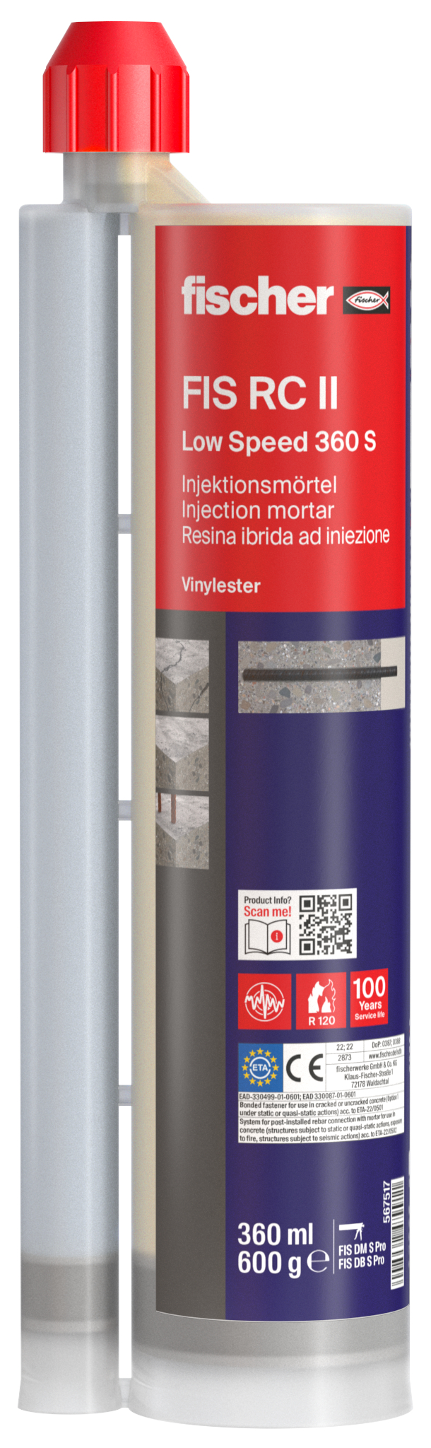 fischer RebarConnect FIS RC II Low Speed 360 S