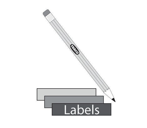 Etikettensatz 16St. B.125xH.10mm f.Art.Nr.871617 f.Sichtboxen, 16St. je Satz