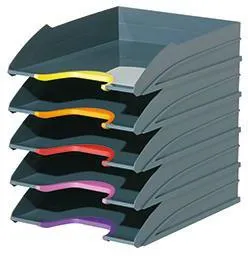 DURABLE Briefablagenset VARICOLOR 770557 C4 5teilig grau