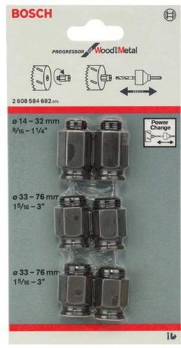 Bosch Lochsägenadapter-Set 6tlg. D.14-30mm/32-210mm 