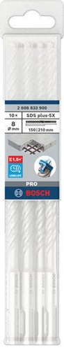 Bosch Hammerbohrer PRO Arbeits-L.150mm D.8mm L.210mm SDS plus-5X