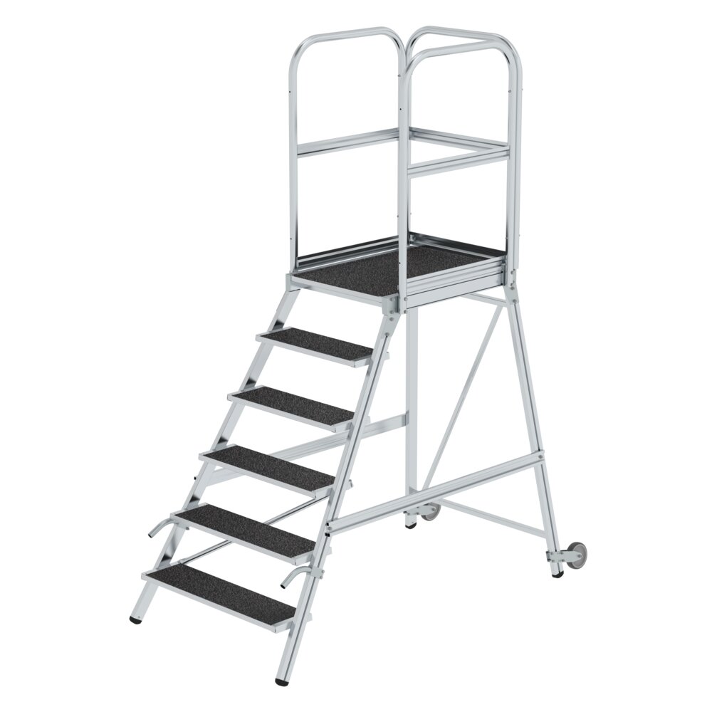 MUNK Podesttreppe mit Rollen und Griffen