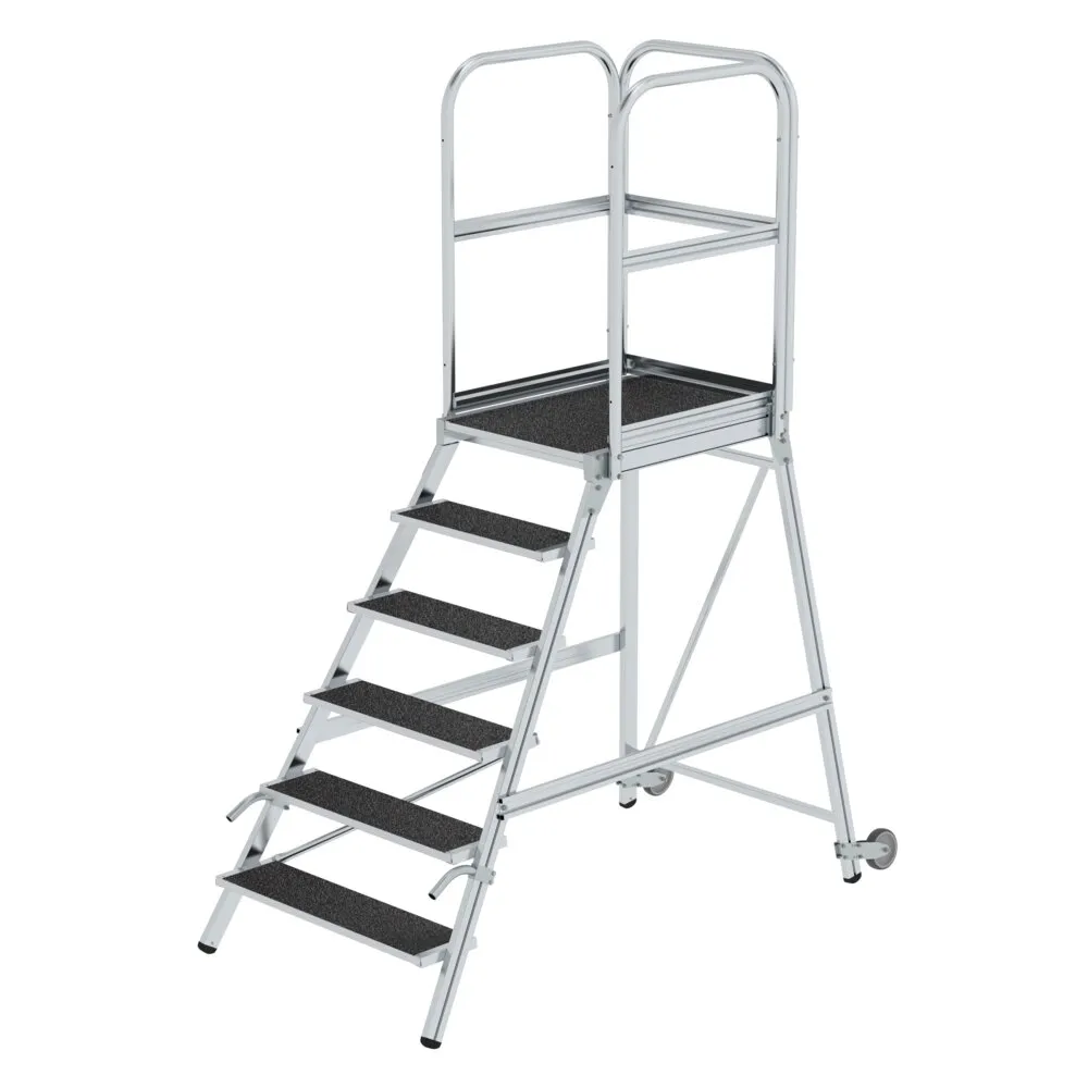 MUNK Podesttreppe mit Rollen und Griffen