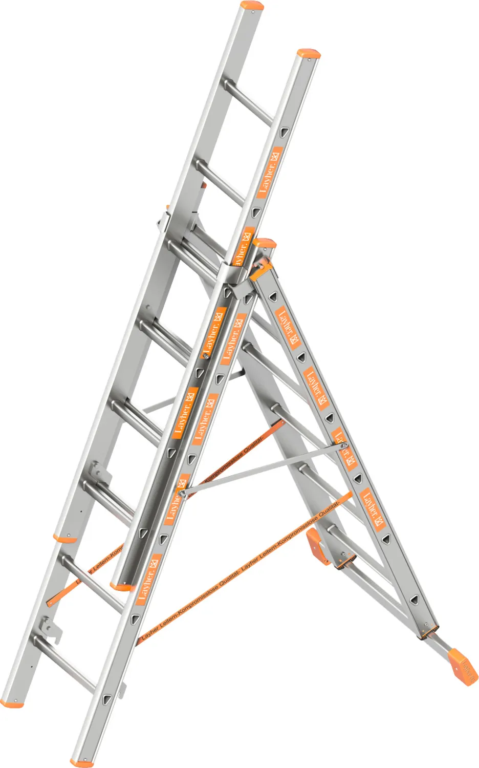 Layher Allzweckleiter 3-teilig TOPIC 1040 3x6 Sprossen