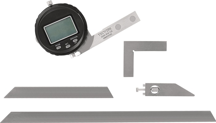 Winkelmesser Schienen-L.150/300mm Abl.0,005Grad,10 ′ dig.TECWERK