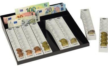 WEDO Geldzählkasse 160790037 Scheinfach/Münzrillen lichtgrau