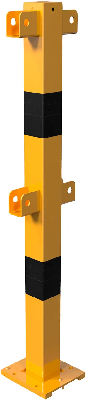 SCHAKE Mittelpfosten für Ober- und Knieholm aus 70 x 70 mm Stahlrohr zum Aufdübeln abnehmbar