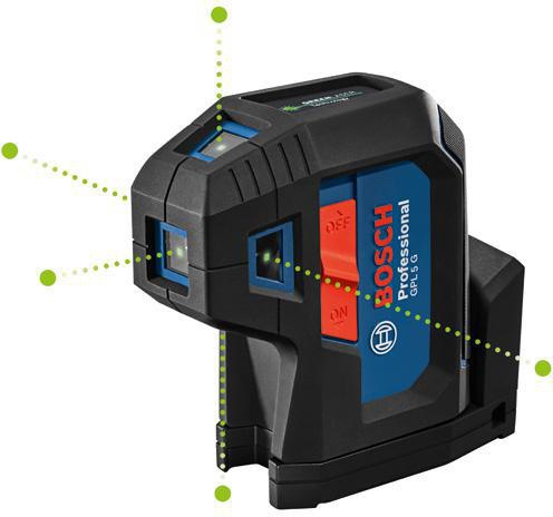Bosch Punktlaser GPL 5 G Arbeitsbereich bis 30m IP65 Laserkl.2 m.Batterien 