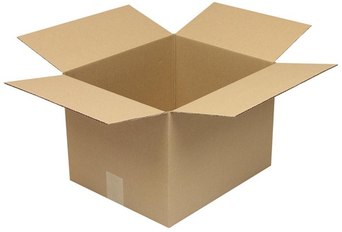 Faltkarton 1-wellig Höhenrillung Maße350x300x250mm Qualität1.20 B braun TRANSPAK