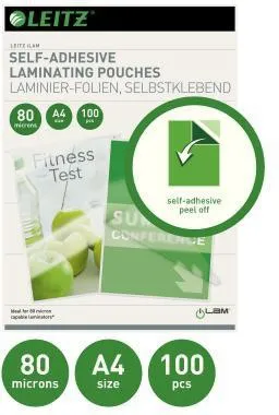 Leitz Laminierfolie 33872 DIN A4 sk 80mic matt 100 St./Pack.