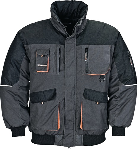 Pilotenjacke dunkelgrau/schwarz/orange TERRATREND