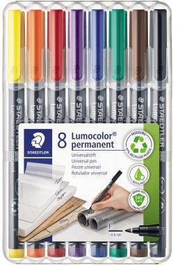 STAEDTLER Folienstift Lumocolor 318 WP8 0,6mm sort. 8 St./Pack.