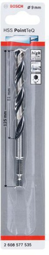 Bosch Spiralbohrer PoinTeQ DIN338 Arbeits-L.81mm D.9mm L.125mm HSS Typ N