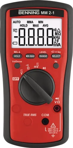 Multimeter MM 2-1 0,01 mV – 600V AC/DC TRUE RMS BENNING