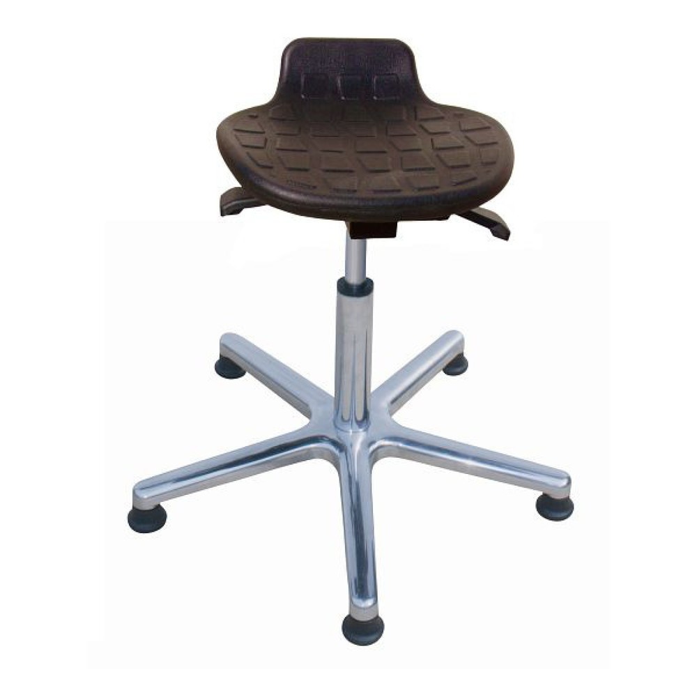 HEMMDAL Hocker Komfort, PU-Sitz, Sitzhöhe 460-640 mm, Aluminiumbasis