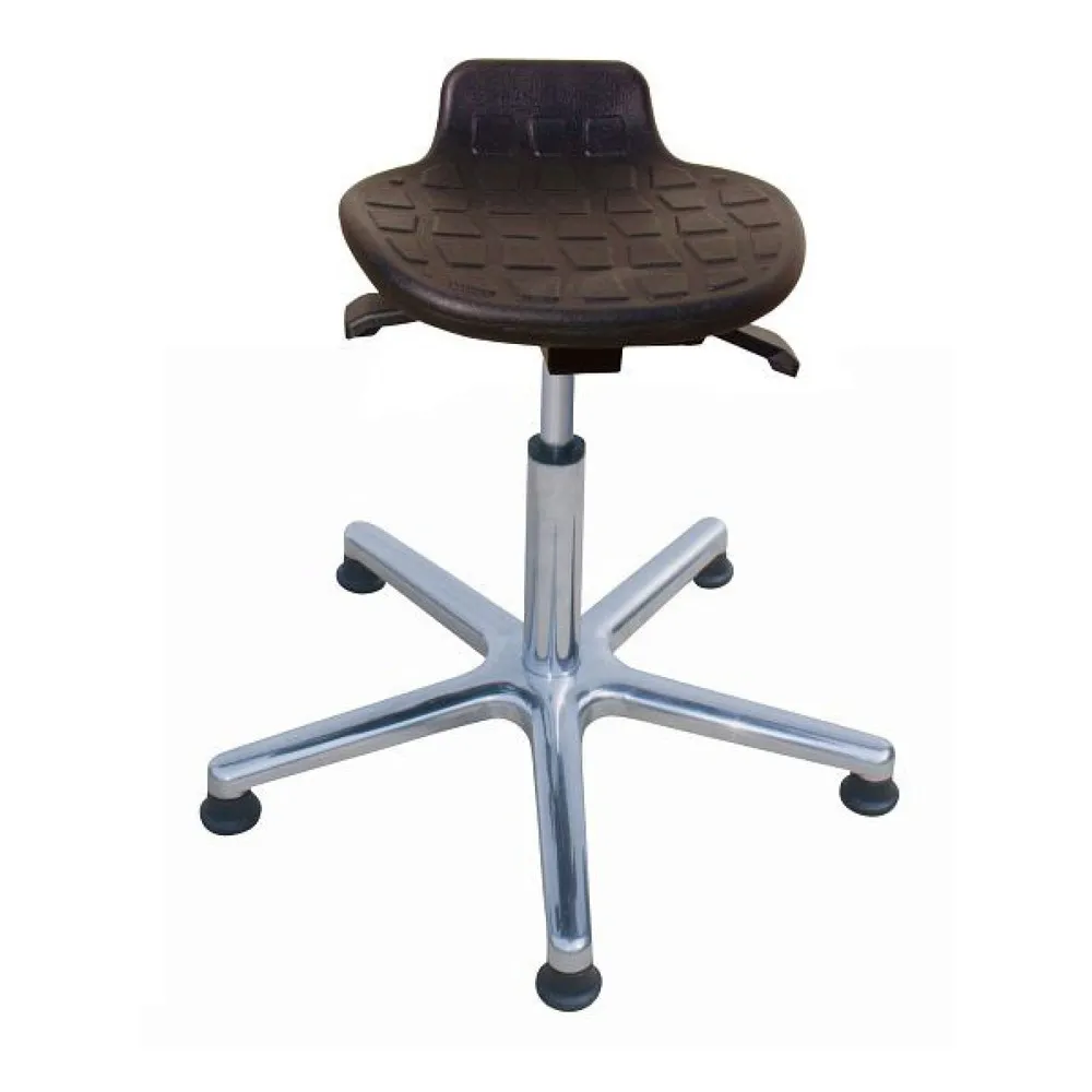 HEMMDAL Hocker Komfort, PU-Sitz, Sitzhöhe 460-640 mm, Aluminiumbasis