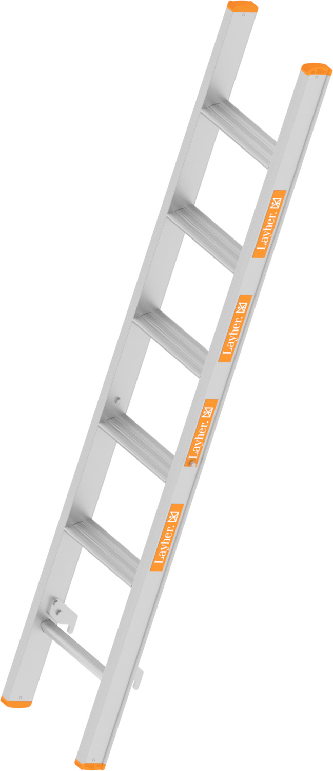 Layher Oberleiter mit Stufen für Allzweckleiter 3-teilig