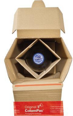 ColomPac Flaschenversandkarton CP181.101 IM:74x74x305mm 1Fl braun