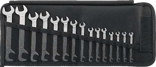 Doppelmaulschlüsselsatz 12/15 15-tlg.SW3,2-14mm CR-A-STA STAHLWILLE