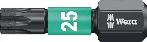 Bit 867/1 IMP DC T25 L.25mm 1/4 Zoll C6,3 Impaktor,DC Box m.10 Bits WERA