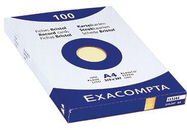 Exacompta Karteikarte 10326E DIN A4 blanko gelb 100 St./Pack.