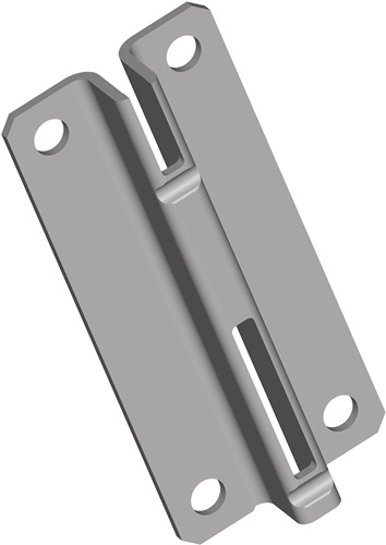 Kurzschiene 10005 L.70mm weiß STA einreihige Lochung PA ALFER ELEMENT SYSTEM