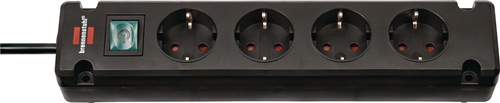 Steckdosenleiste Bremounta 16 A 230V schwarz Steckd.4 1,5m H05VV-F 1,5mm²