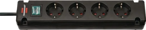 Steckdosenleiste Bremounta 16 A 230V schwarz Steckd.4 1,5m H05VV-F 1,5mm²