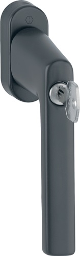 Fenstergriff Hamburg 0700LS/U26 100NM Alu.F9714M schwarz ma 32-42mm abschl.