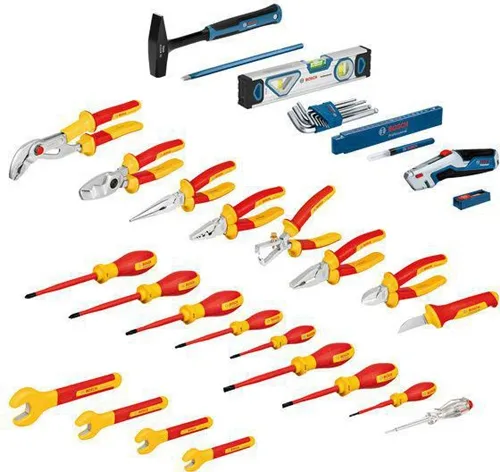 Bosch Werkzeug-Set Elektrikerkoffer Prof. 37tlg. m.VDE L-BOXX