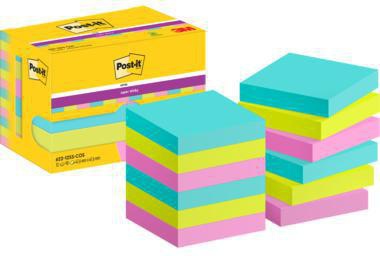 Post-it Haftnotiz 622-12SS-COS 47,6x47,6mm 90Bl sort 12St